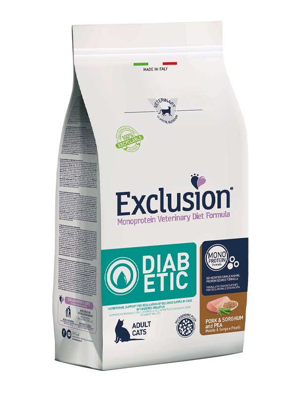 CDIP03Exclusion Diabetic dietinis sausas pasaras katems su kiauliena ir sorgais
